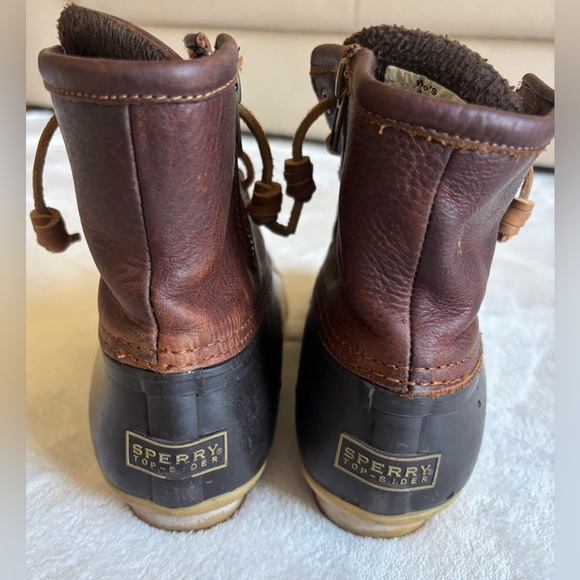 Sperry Saltwater Duck Boots Size 6,5 Brown Waterproof Rubber - Picture 3 of 10